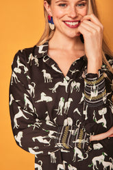 SCHWARZES PAPAGEIEN-HEMD